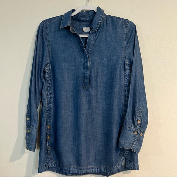 Chicos Touch Of Cool Denim Tunic size 0 - Picture 1 of 11